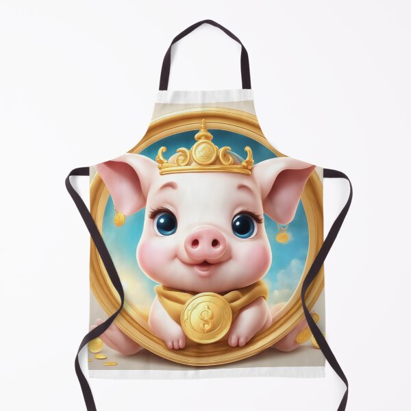 Item preview, Cute Baby Pig Holding Gold Coin Cartoon Vector Icon  designed and sold by hjian8219.