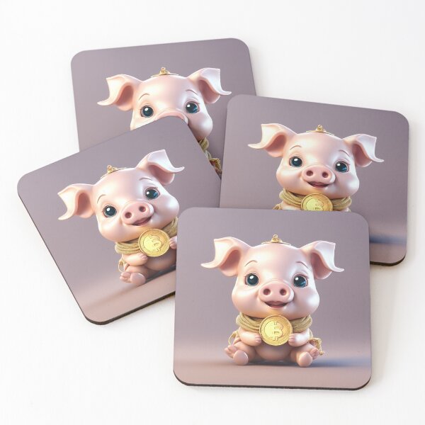 Item preview, Cute Baby Pig Holding Gold Coin Cartoon Vector Icon  designed and sold by hjian8219.