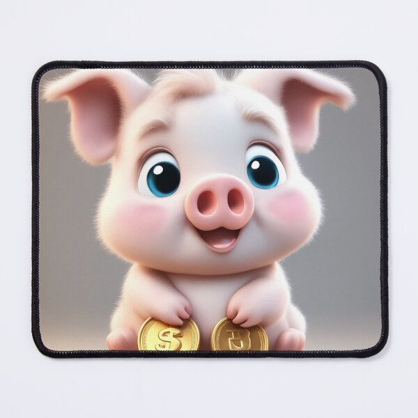 Item preview, Cute Baby Pig Holding Gold Coin Cartoon Vector Icon designed and sold by hjian8219.
