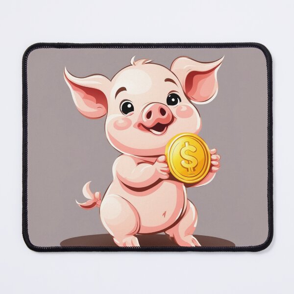Item preview, Cute Baby Pig Holding Gold Coin Cartoon Vector Icon designed and sold by hjian8219.
