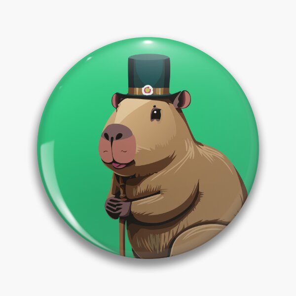 Item preview, Irish Elegant Capybara Vintage Cartoon Style designed and sold by Horizon Cartoon.