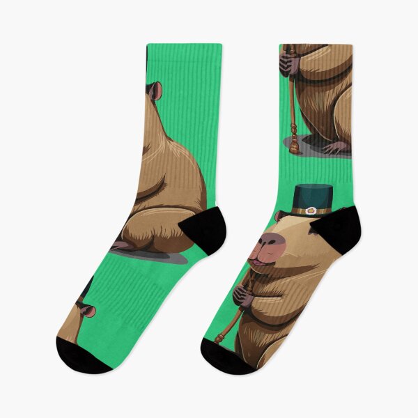 Item preview, Irish Elegant Capybara Vintage Cartoon Style designed and sold by Horizon Cartoon.
