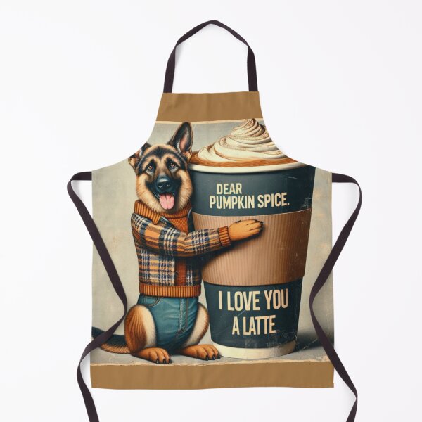 Item preview, Funny German Shepherd Fall "Dear Pumpkin Spice, I love you a Latte" designed and sold by TheDogOnIt.