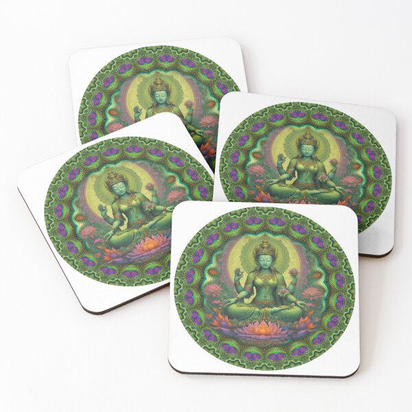 Item preview, The Green Goddess Mandala 2 designed and sold by Mandala Magic by OM.