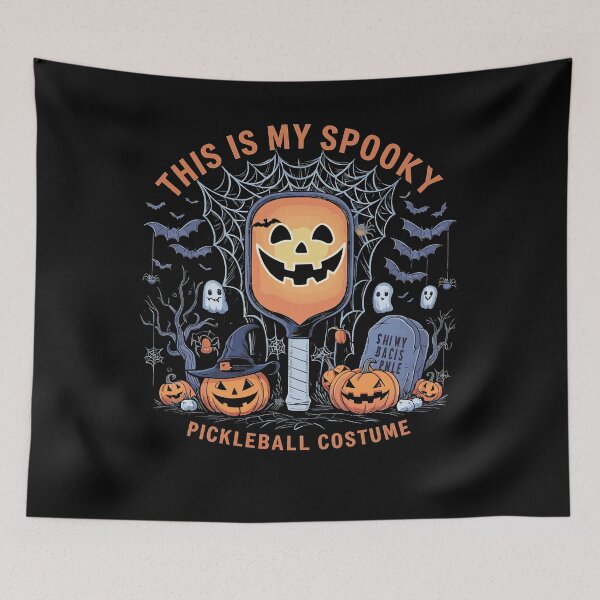 Item preview, This Is My Spooky Pickleball Costume  - Halloween Xmas Pickleball Pumpkin   designed and sold by Smix Pixels.