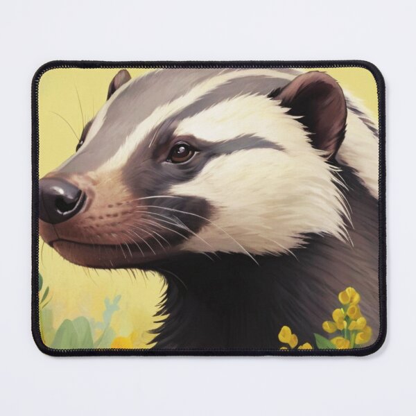 Item preview, Honey Badger Flower Art Painting designed and sold by ChaosReigns91.