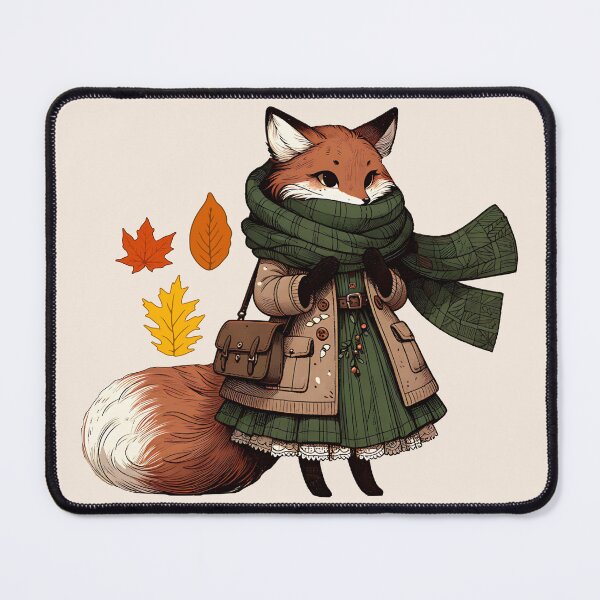 Item preview, Cozy Autumn Fox Leaves - Fall Colours Winter Gift designed and sold by InkyGenies.