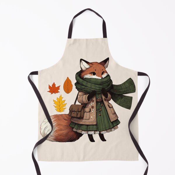 Item preview, Cozy Autumn Fox Leaves - Fall Colours Winter Gift designed and sold by InkyGenies.