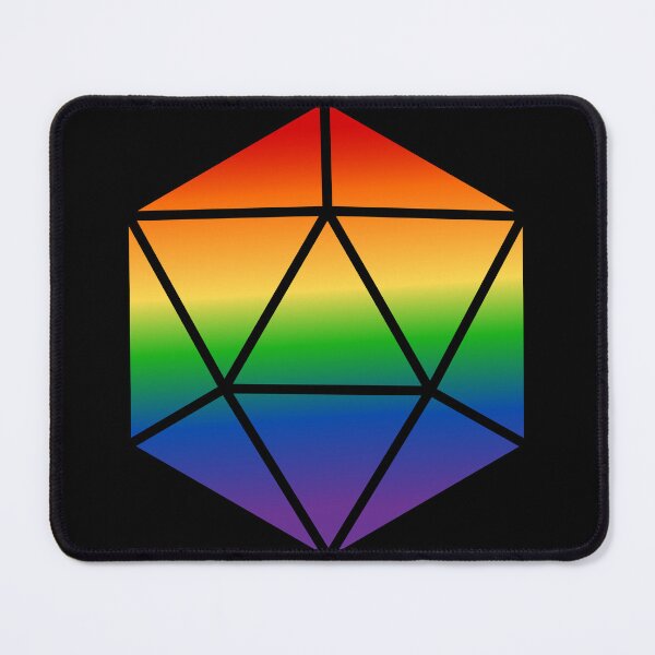 Item preview, Geometric D20 Rainbow Pride Flag designed and sold by CatchiBatchi.