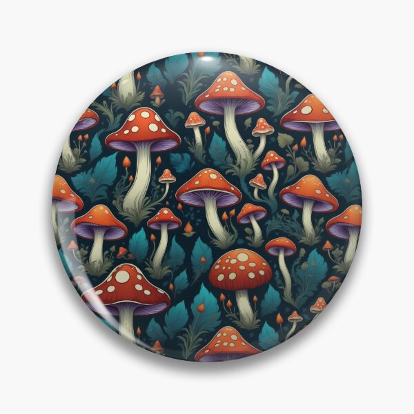 Item preview, Redcap Mushrooms seamless repeating pattern  designed and sold by TechnoWhimsy.
