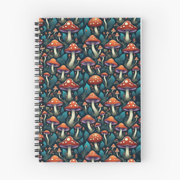 Item preview, Redcap Mushrooms seamless repeating pattern  designed and sold by TechnoWhimsy.