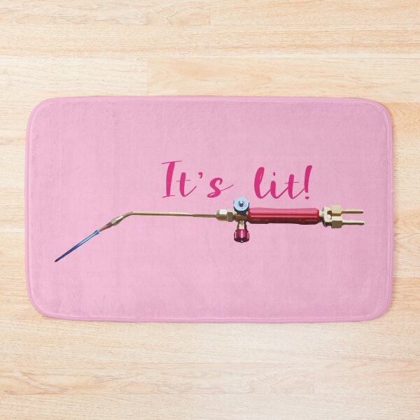 Item preview, It's lit! girly pink jewelry torch soldering tools lady metalsmith humor meme t-shirt designed and sold by MetalicBabe.