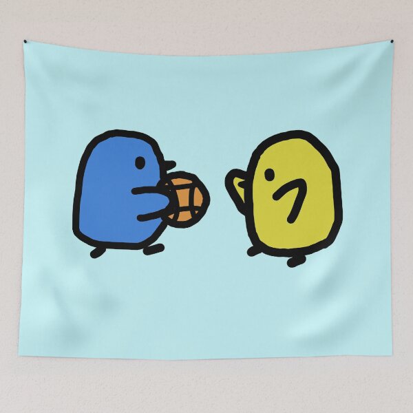 Item preview, Birds playing basketball designed and sold by Birdoodle.