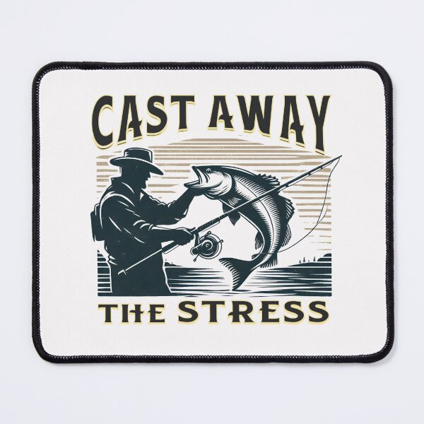 Item preview, Vintage Fishman - Cast away the stress - Fishing Dad gift designed and sold by Oz64.
