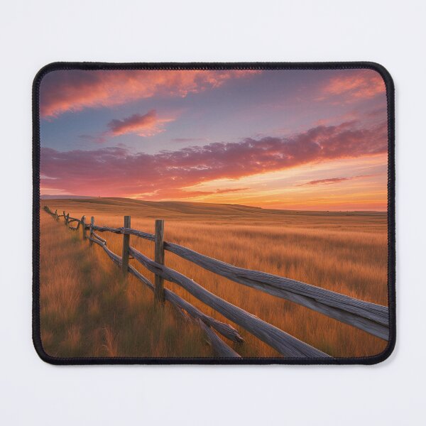 Item preview, Fence line at sunset designed and sold by NicMacTees.