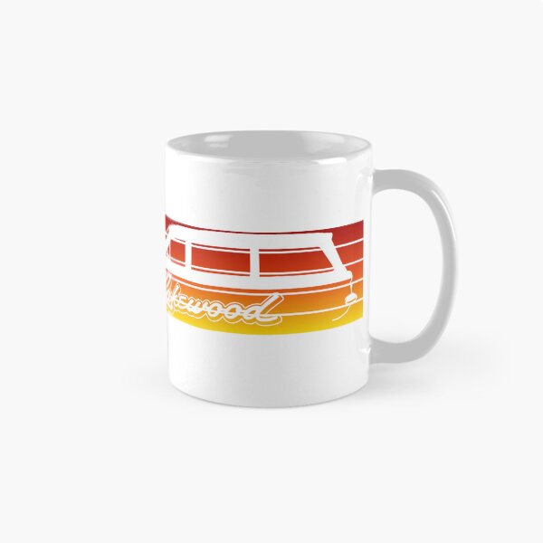 Item preview, Corvair Sunset Stripes Old Surf T Style Lakewood Wagon Script designed and sold by FlatSixGraphics.