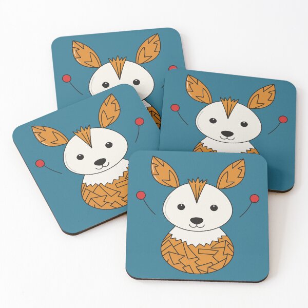 Item preview, Fawn Playing Among Autumn Leaves designed and sold by maggieal.
