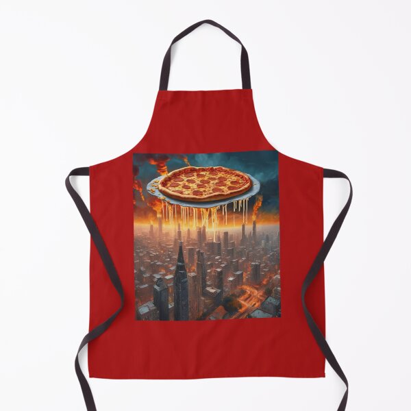 Item preview, "Giant Pizza Floating Above an Urban Landscape" designed and sold by Artisticanvas.