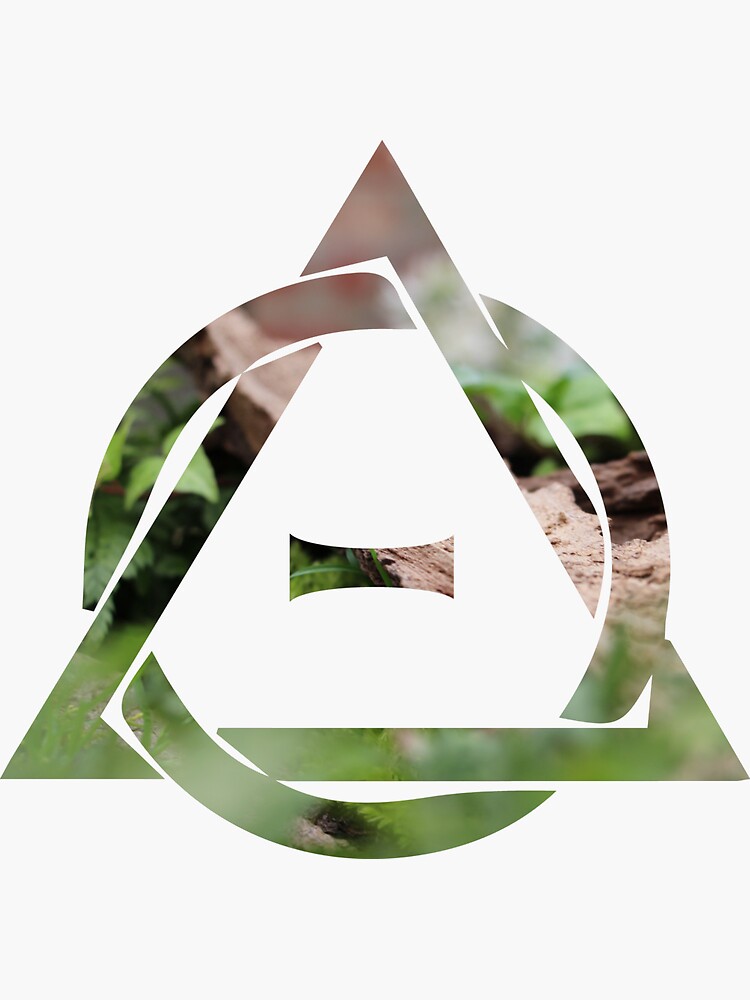 Theta-Delta Therian Symbol Therianthropy NATURE THEME MOSS STONES