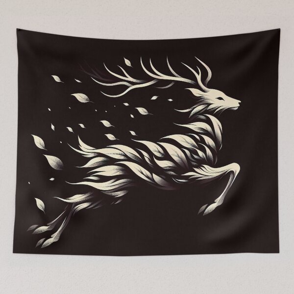 Item preview, Deer Made of Leaves, Ai Generated Art  designed and sold by ACC .
