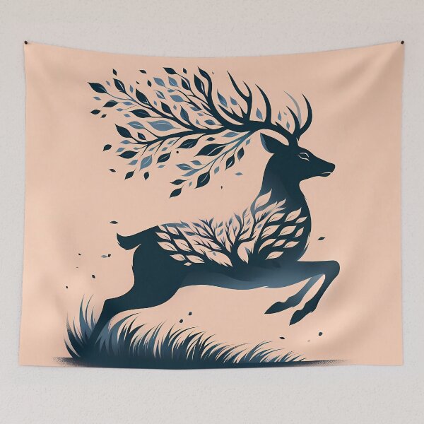 Item preview, Deer Made of Leaves, Ai Generated Art  designed and sold by ACC .
