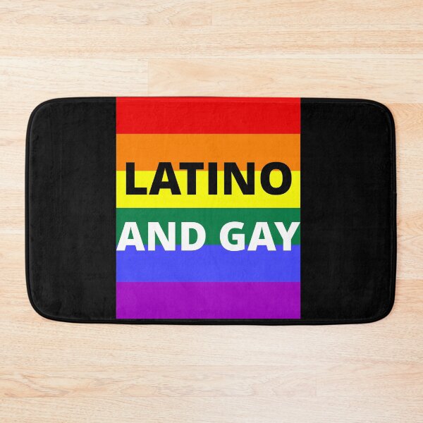 Item preview, LATINO AND GAY on rainbow background designed and sold by uniqueitems.