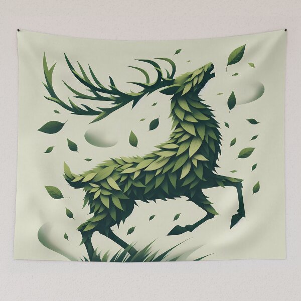 Item preview, Deer Made of Leaves, Ai Generated Art  designed and sold by ACC .