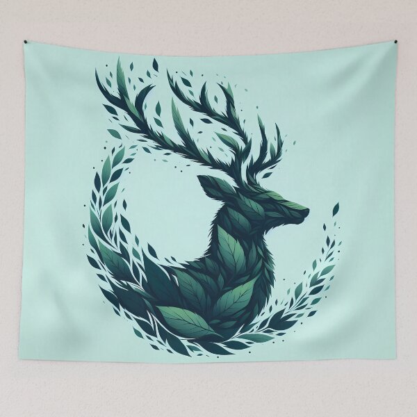 Item preview, Deer Made of Leaves, Ai Generated Art  designed and sold by ACC .