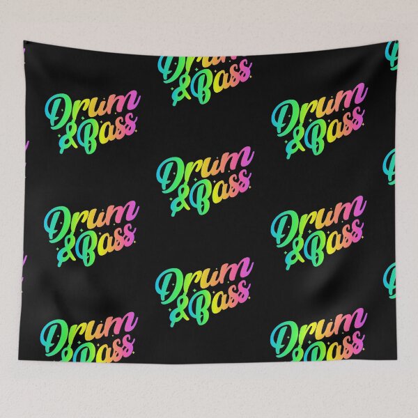 Item preview, DRUM AND BASS  - Gradient Color Bleed (pink/green/blue)  designed and sold by Discothreadz.