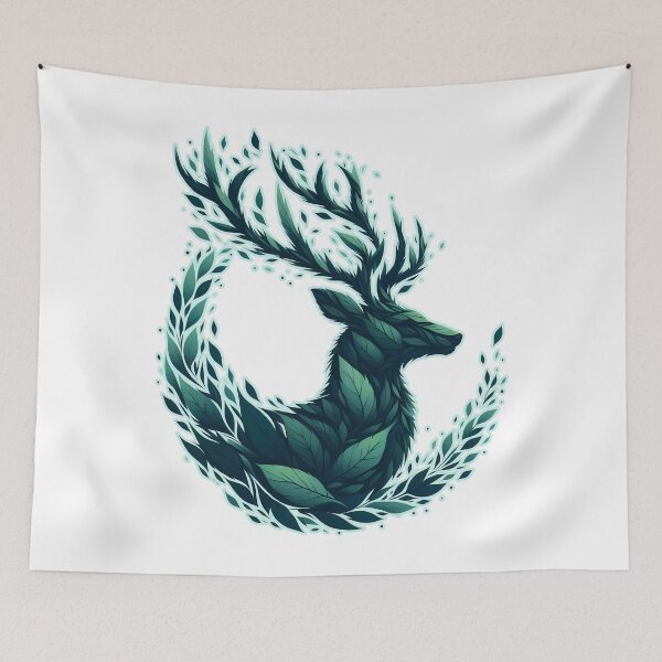 Item preview, Deer Made of Leaves, Ai Generated Art  designed and sold by ACC .