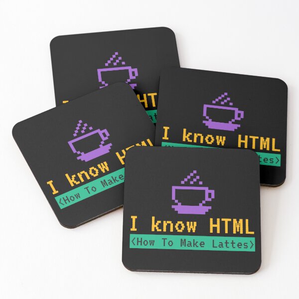 Item preview, I know HTML: How To Make Lattes - Funny Tech designed and sold by Circle-Cats.
