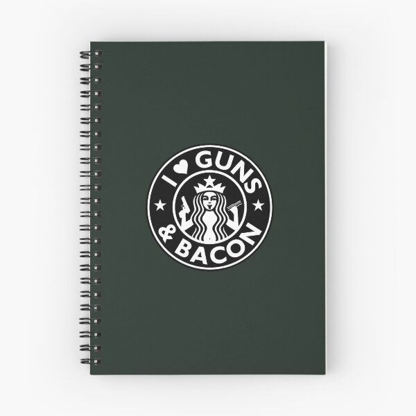 Item preview, I love Guns & Bacon Black Military Firearm Pistol logo designed and sold by 9un5.