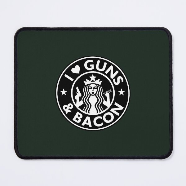 Item preview, I love Guns & Bacon Black Military Firearm Pistol logo designed and sold by 9un5.