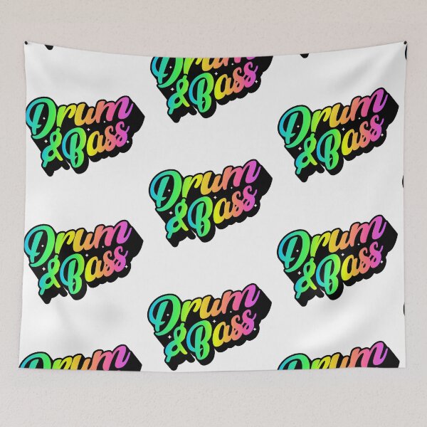 Item preview, DRUM AND BASS  - Gradient Color Bleed (black/yellow/green)  designed and sold by Discothreadz.