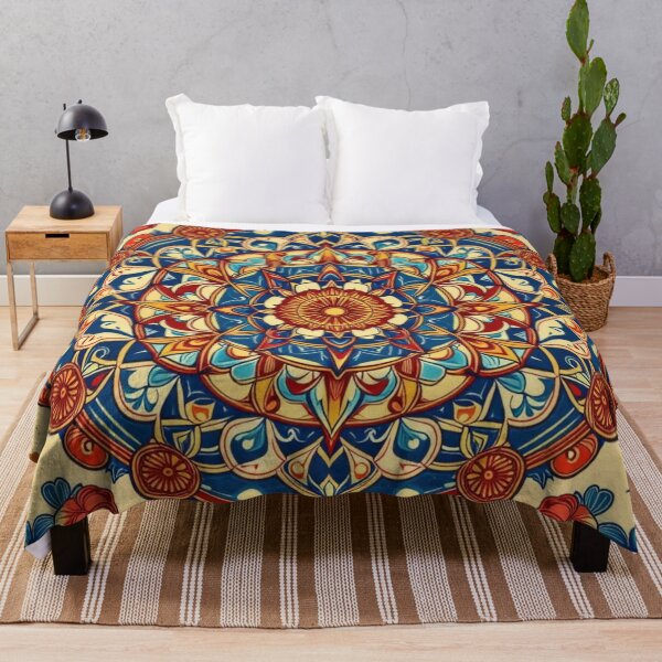 Item preview, Okinawan Floral Mandala Art - Vibrant Japanese Design designed and sold by ocean-friends.