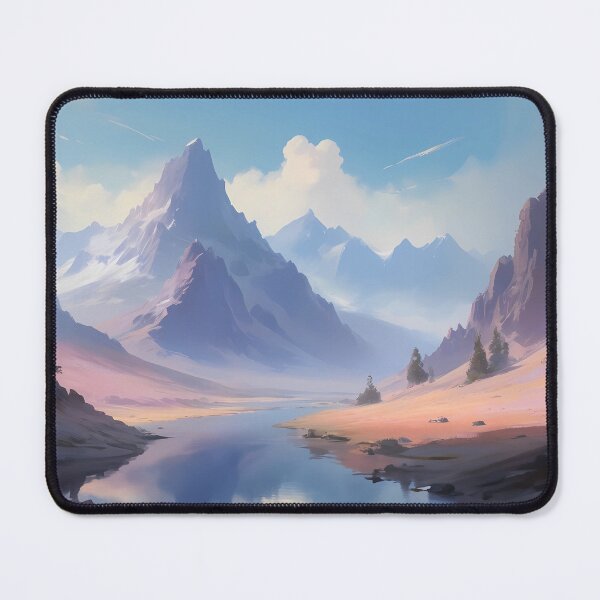 Item preview, A serene watercolor landscape depicting layered mountain in AI designed and sold by TatStudio55.