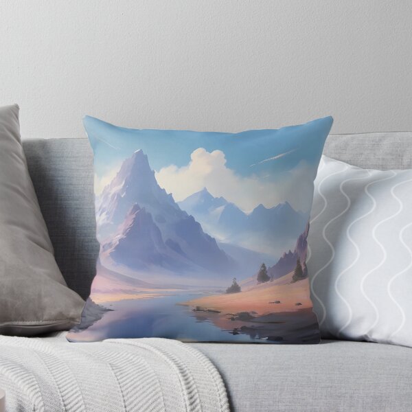 Item preview, A serene watercolor landscape depicting layered mountain in AI designed and sold by TatStudio55.
