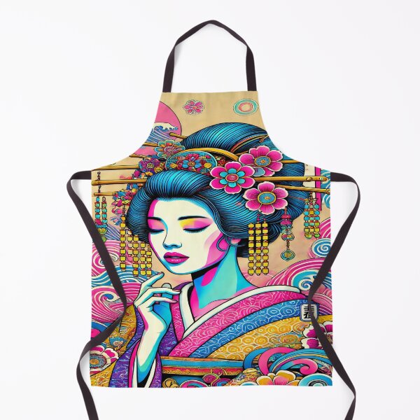 Item preview, Vibrant Pop Ukiyo-e Geisha Art designed and sold by SakuraJapanArt.
