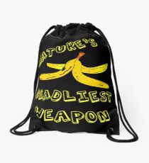 Banana Peel "Nature's Deadliest Weapon" Drawstring Bag