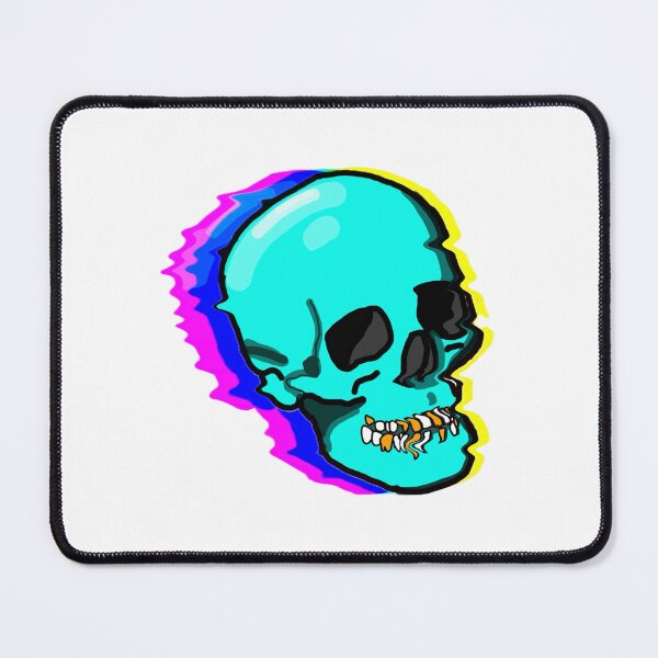 Item preview, Glitch of the turquoise skull designed and sold by obsidian art.