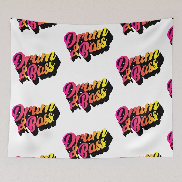 Item preview, DRUM AND BASS  - Gradient Color Bleed (black/orange/yellow) designed and sold by Discothreadz.