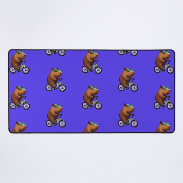 Item preview, Caricatura de un capibara montando en bicicleta designed and sold by Horizon Cartoon.