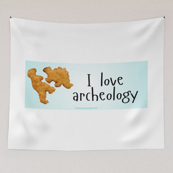 Item preview, I Love Archeology Dino Nuggets Bumper Sticker designed and sold by hyperfocusrach.