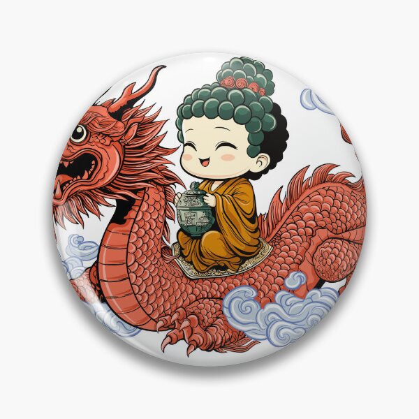 Item preview, Cute Anime Buddha Riding a Dragon designed and sold by RenegadeRags.