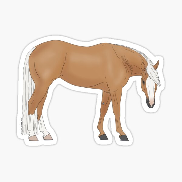 Item preview, Palomino American Quarter Horse designed and sold by DappledMoon.