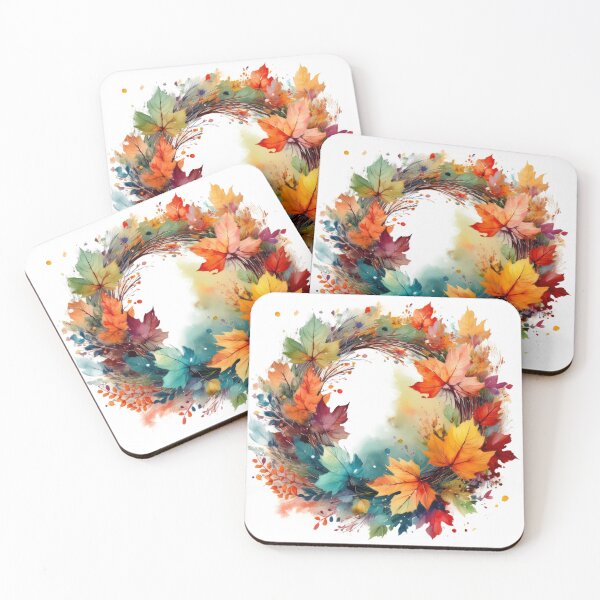 Item preview, watercolor autumn wreath designed and sold by larmadesigns.