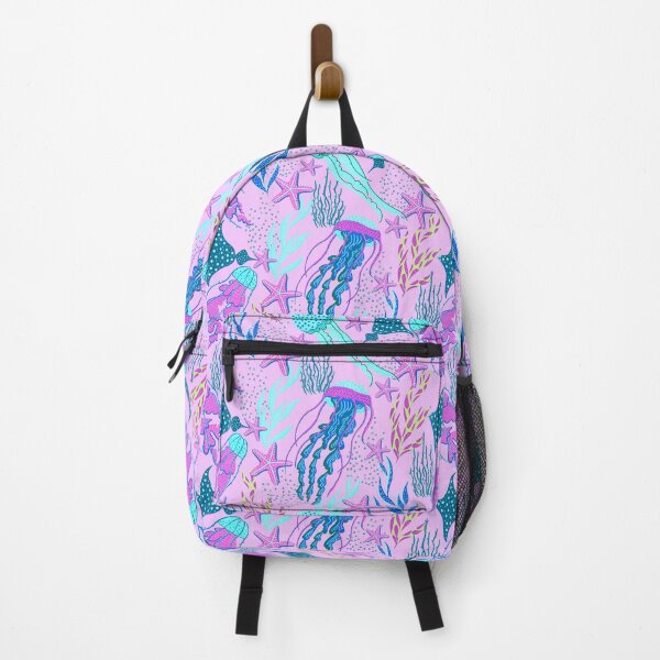 Item preview, Jelly fish in the ocean- pink,mint designed and sold by Kaushlydraw.