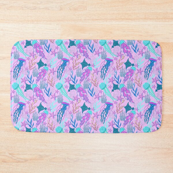 Item preview, Jelly fish in the ocean- pink,mint designed and sold by Kaushlydraw.