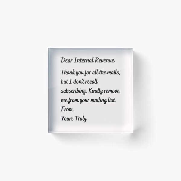 Item preview, Dear Internal Revenue  designed and sold by TeeZoneZtore.