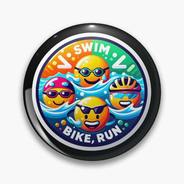 Item preview, Swim, Bike, Run Emoji Faces - Playful Triathlon Icons designed and sold by Triathlongram.